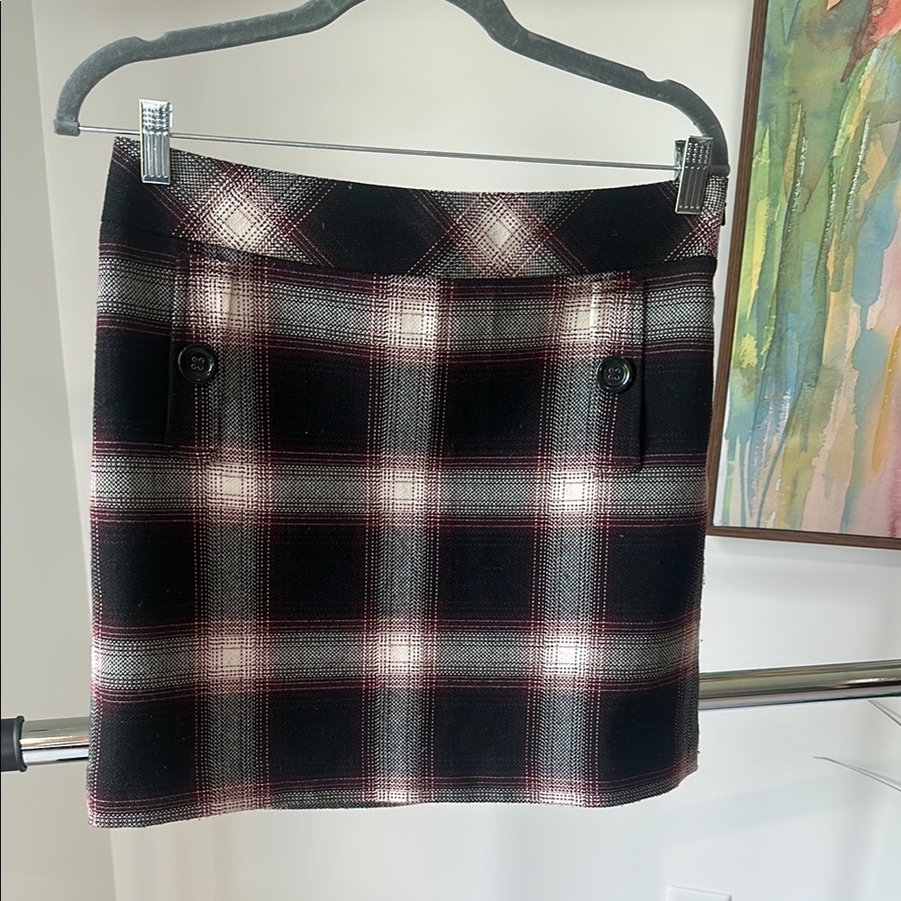 LOFT plaid skirt